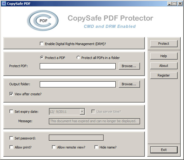 PDF Protection software for the protection of eBooks and PDF documents from all copy and authorized use.